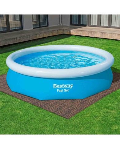 Bestway Pavimento Piscina Foam Stile Legno Retrattile 12 Pezzi 50x50 cm Giardino 58712