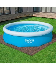 Bestway Pavimento Piscina Foam Stile Legno Retrattile 12 Pezzi 50x50 cm Giardino 58712
