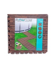 Bestway Pavimento Piscina Foam Stile Legno Retrattile 12 Pezzi 50x50 cm Giardino 58712