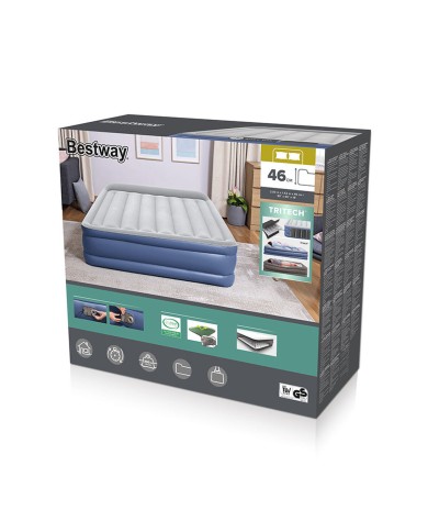 Bestway Letto Matrimoniale con Motore 203x152x46 cm Gonfiabile e Camping 67630 Bestway Letto Matrimoniale con Motore 203x152x46 cm Gonfiabile e Camping 67630