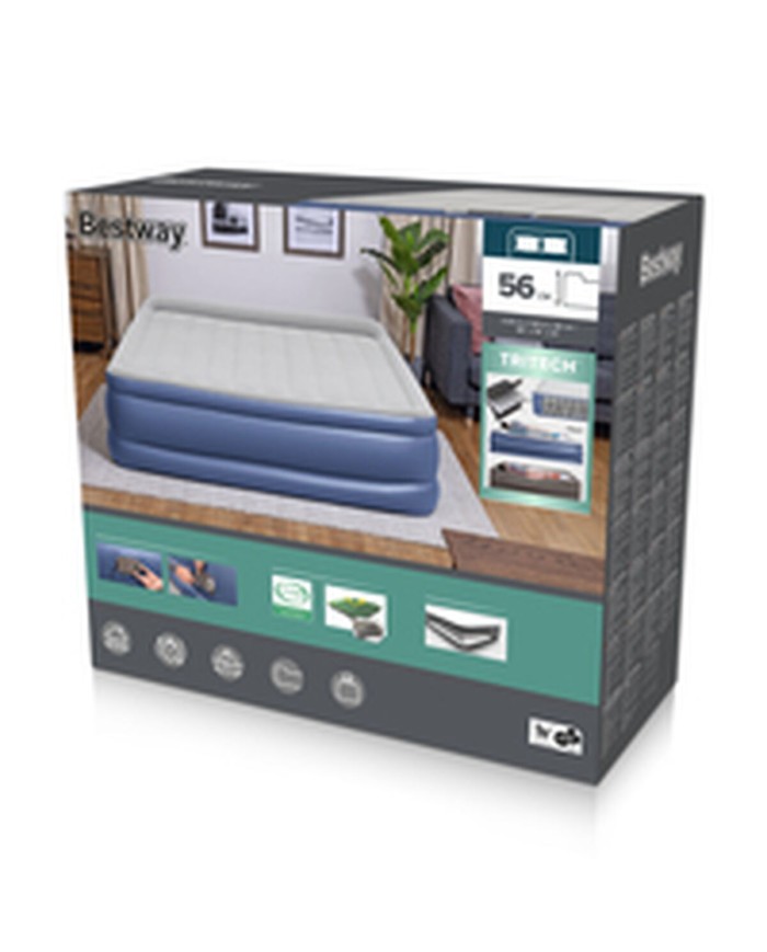 Bestway Letto Doppio con Motore 203x193x56 cm Gonfiabile e Campeggio 67692