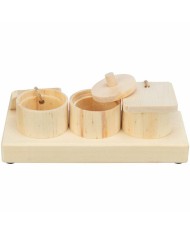 Giocattolo Dispenser Premi per Animali Domestici 2 in 1 Trixie Legno 15 × 4,5 × 6 CM Giocattolo Dispenser Premi per Animali Domestici 2 in 1 Trixie Legno 15 × 4,5 × 6 CM