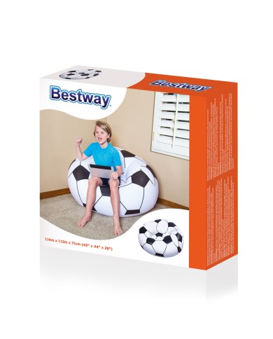 Bestway Poltrona Gigante Calcio 114x112x66 cm +6 Anni Interno e Giardino 75010 Bestway Poltrona Gigante Calcio 114x112x66 cm +6 Anni Interno e Giardino 75010