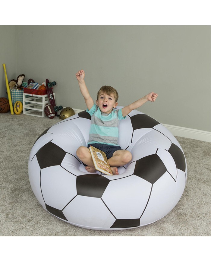 Bestway Poltrona Gigante Calcio 114x112x66 cm +6 Anni Interno e Giardino 75010 Bestway Poltrona Gigante Calcio 114x112x66 cm +6 Anni Interno e Giardino 75010