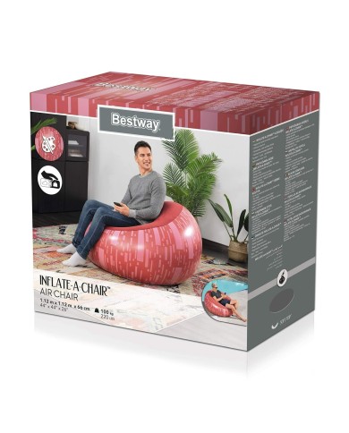 Bestway Poltrona Gonfiabile Gigante Fashion Colore Assortito 112x112x66 cm Interno 75052