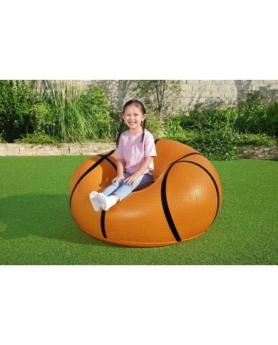 Bestway Poltrona Gonfiabile Gigante Basket 114x112x66 cm +6 Anni Interno e Giardino 75103 Bestway Poltrona Gonfiabile Gigante Basket 114x112x66 cm +6 Anni Interno e Giardino 75103