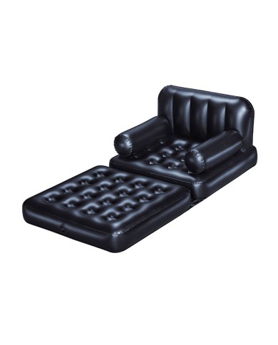 Bestway Poltrona Gonfiabile 4 Posizioni Nero 191x38x25 cm Interno 75114