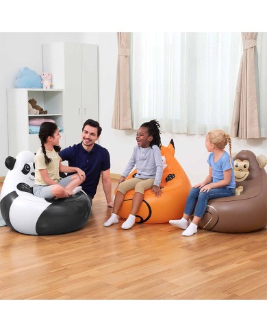 Bestway Poltrona Gonfiabile Gigante Animali 72x72x64 cm +3 Anni Interni e Giardino 75116 Bestway Poltrona Gonfiabile Gigante Animali 72x72x64 cm +3 Anni Interni e Giardino 75116