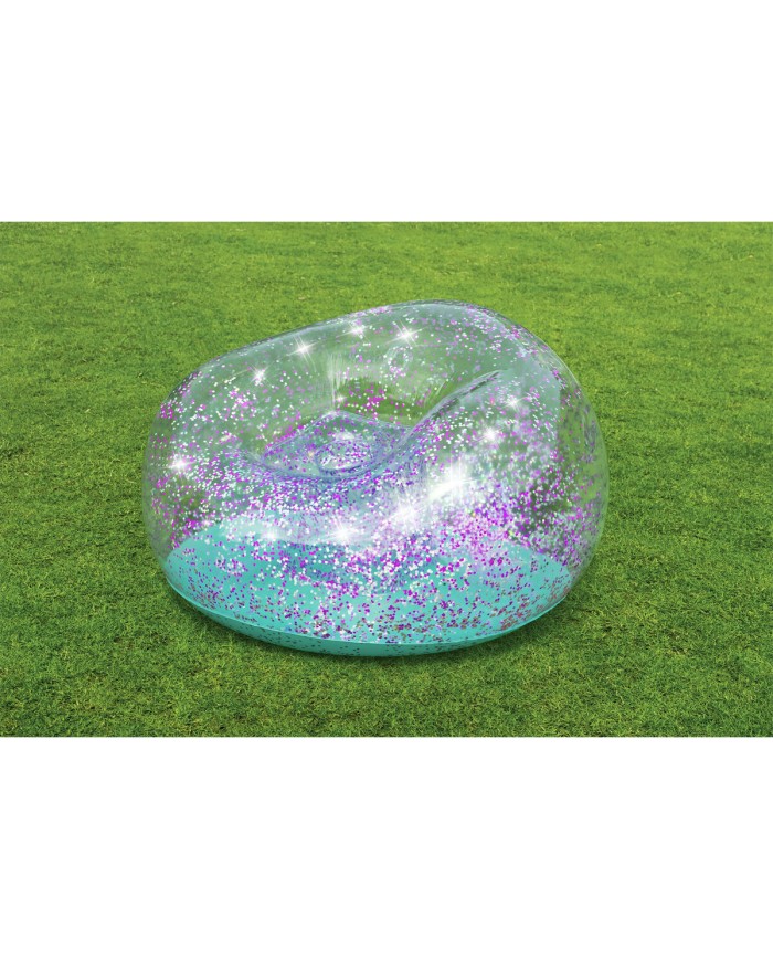 Bestway Gigante Sedia Gonfiabile Glitterata 114x112x66 cm +6 Anni Interno e Giardino 75115