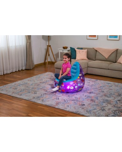 Bestway Sedia Gonfiabile con Luci Led Spaziali 72x72x64 cm +3 Anni Interno e Giardino 75122 Bestway Sedia Gonfiabile con Luci Led Spaziali 72x72x64 cm +3 Anni Interno e Giardino 75122