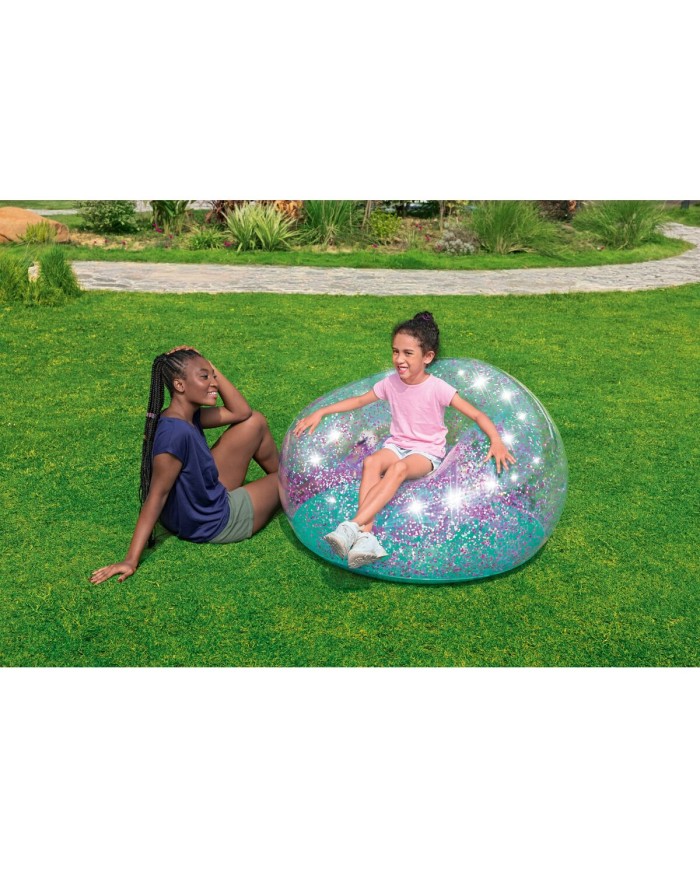Bestway Gigante Sedia Gonfiabile Glitterata 114x112x66 cm +6 Anni Interno e Giardino 75115