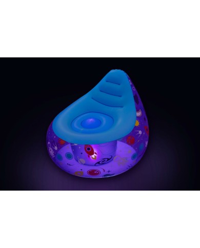 Bestway Sedia Gonfiabile con Luci Led Spaziali 72x72x64 cm +3 Anni Interno e Giardino 75122 Bestway Sedia Gonfiabile con Luci Led Spaziali 72x72x64 cm +3 Anni Interno e Giardino 75122