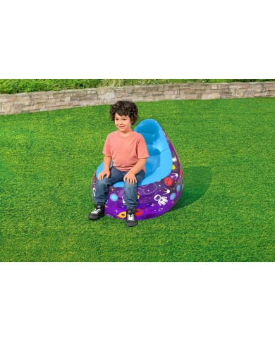 Bestway Sedia Gonfiabile con Luci Led Spaziali 72x72x64 cm +3 Anni Interno e Giardino 75122 Bestway Sedia Gonfiabile con Luci Led Spaziali 72x72x64 cm +3 Anni Interno e Giardino 75122