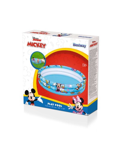 Bestway Piscina Gonfiabile Disney Mickey & Friends 122x25 cm +2 Anni Giardino 91007