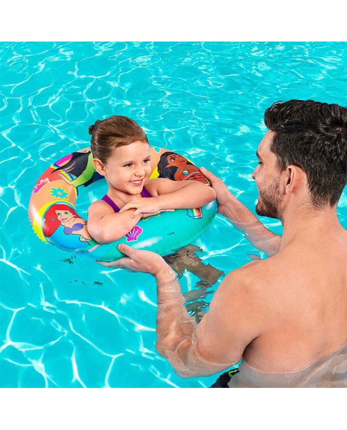 Bestway Disney Princess Gonfiabile Floater D56 cm +3 a 6 Anni Spiaggia e Piscina 91043