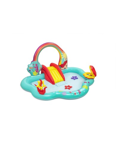 Bestway Piscina Gonfiabile Parco Giochi Disney Sirenetta 221x193x117 cm +2 Anni Giardino 91097