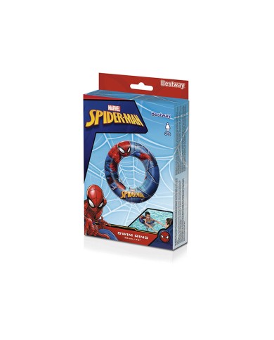Bestway Galleggiante Gonfiabile Marvel Spiderman D56 cm +3 a 6 Anni Spiaggia e Giardino 98003