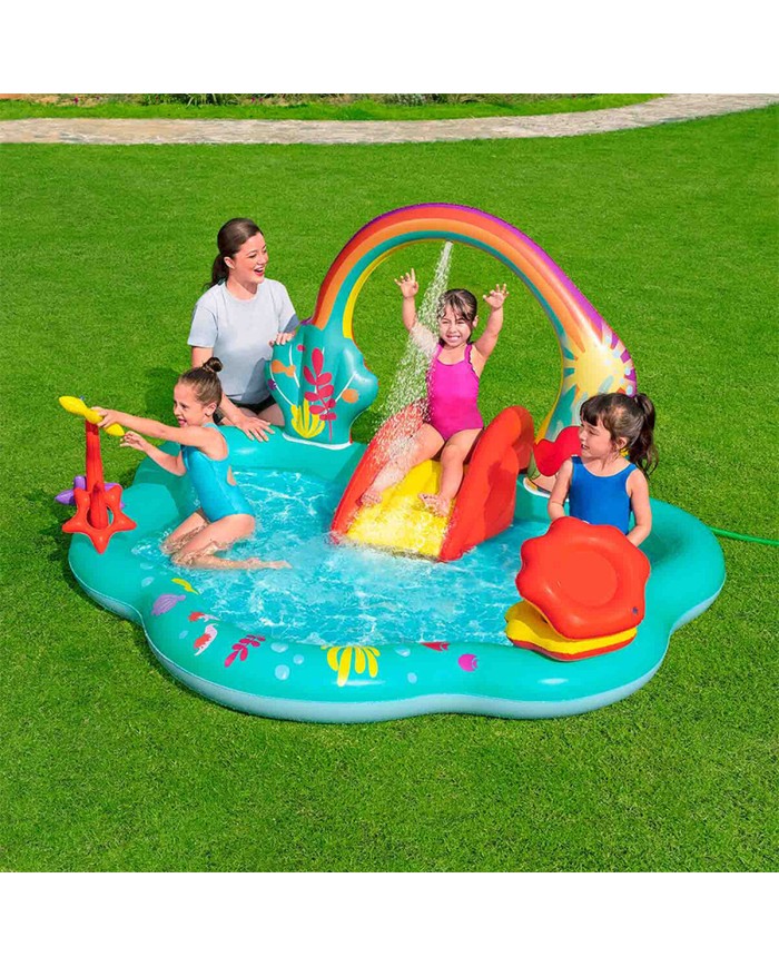 Bestway Piscina Gonfiabile Parco Giochi Disney Sirenetta 221x193x117 cm +2 Anni Giardino 91097 Bestway Piscina Gonfiabile Parco Giochi Disney Sirenetta 221x193x117 cm +2 Anni Giardino 91097
