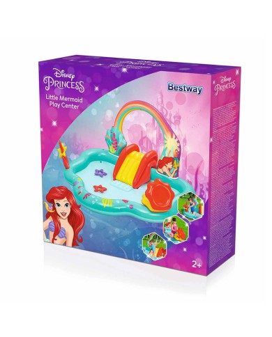 Bestway Piscina Gonfiabile Parco Giochi Disney Sirenetta 221x193x117 cm +2 Anni Giardino 91097