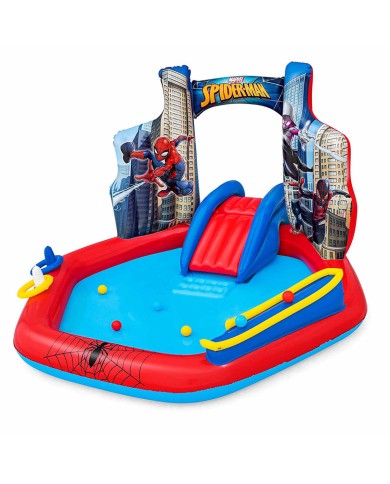 Bestway Piscina Gonfiabile Parco Giochi Spiderman 211x206x127 cm +2 Anni Giardino 98793