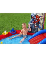 Bestway Piscina Gonfiabile Parco Giochi Spiderman 211x206x127 cm +2 Anni Giardino 98793