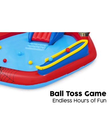 Bestway Piscina Gonfiabile Parco Giochi Spiderman 211x206x127 cm +2 Anni Giardino 98793
