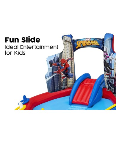 Bestway Piscina Gonfiabile Parco Giochi Spiderman 211x206x127 cm +2 Anni Giardino 98793