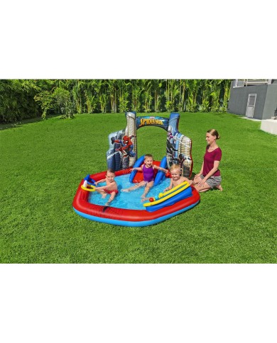 Bestway Piscina Gonfiabile Parco Giochi Spiderman 211x206x127 cm +2 Anni Giardino 98793