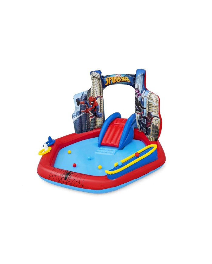Bestway Piscina Gonfiabile Parco Giochi Spiderman 211x206x127 cm +2 Anni Giardino 98793
