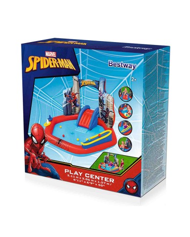 Bestway Piscina Gonfiabile Parco Giochi Spiderman 211x206x127 cm +2 Anni Giardino 98793