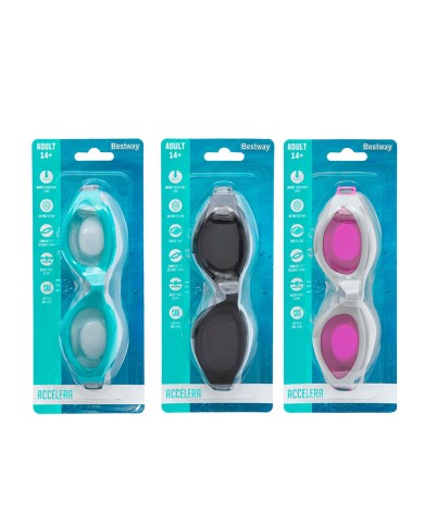 Bestway Occhiali da Nuoto in Silicone Adulto Specchio Antifog Colori Assortiti +14 Anni Mare e Piscina 21066 Bestway Occhiali da Nuoto in Silicone Adulto Specchio Antifog Colori Assortiti +14 Anni Mare e Piscina 21066