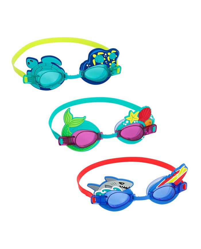 Bestway Occhialini da Nuoto Infantili con Cinturino in Silicone Set 3 Pezzi +3 Anni Spiaggia e Piscina 21074 Bestway Occhialini da Nuoto Infantili con Cinturino in Silicone Set 3 Pezzi +3 Anni Spiaggia e Piscina 21074
