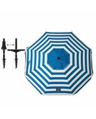 Marbueno Ombrellone Acciaio 8 Stecche 200x300 cm Poliestere Bianco Giardino 10494