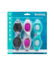 Bestway Occhiali da Nuoto Adulto Cinturino in Silicone Colore Assortito +14 Anni Spiaggia e Piscina 21077 Bestway Occhiali da Nuoto Adulto Cinturino in Silicone Colore Assortito +14 Anni Spiaggia e Piscina 21077