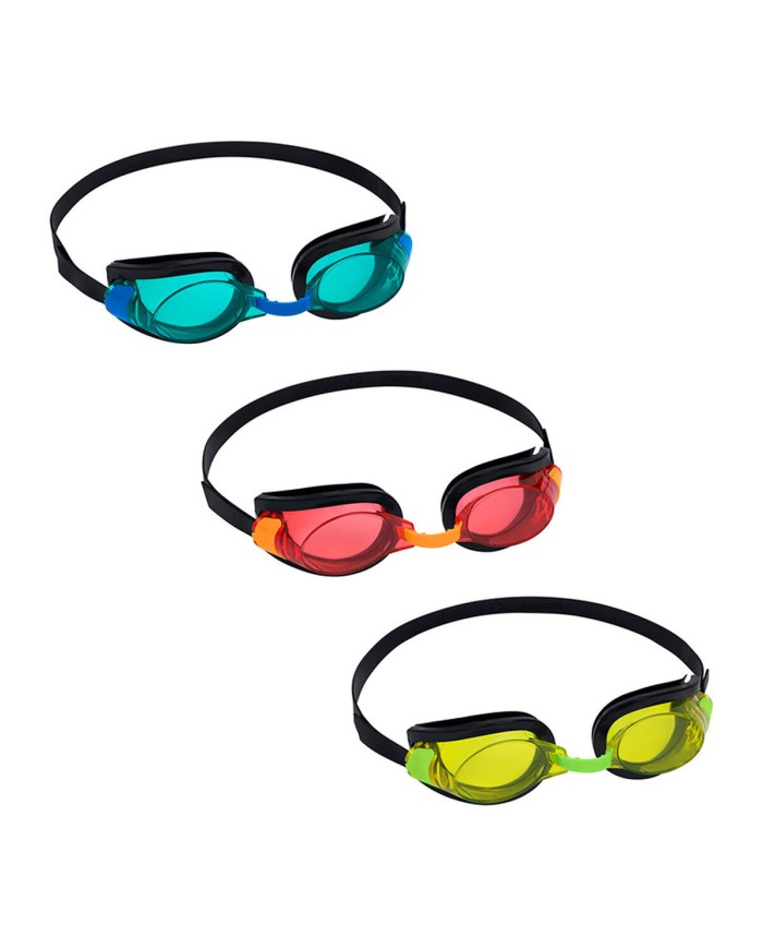 Bestway Occhialini da Nuoto Infantili con Cinturino in Silicone, Colori Assortiti, +3 Anni, Mare e Piscina 21080 Bestway Occhialini da Nuoto Infantili con Cinturino in Silicone, Colori Assortiti, +3 Anni, Mare e Piscina 21080