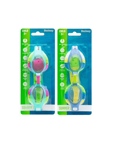 Set di 3 pezzi di occhiali da nuoto Bestway con cinturino in silicone, colori assortiti, per spiaggia e piscina, per bambini dai Set di 3 pezzi di occhiali da nuoto Bestway con cinturino in silicone, colori assortiti, per spiaggia e piscina, per bambini dai