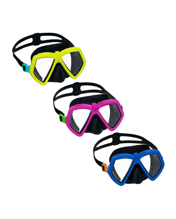 Bestway Maschera da Sub per Bambini Cinturino Anatomico Colore Assortito +3 Anni Spiaggia e Piscina 22011