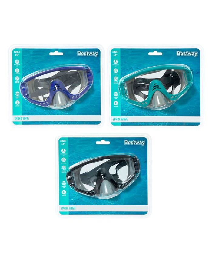 Bestway Maschera Subacquea Junior con Cinturino Anatomico Colore Assortito +7 Anni Spiaggia e Piscina 22039