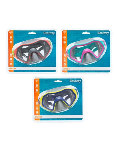 Bestway Maschera Subacquea Adulto Cinturino Anatomico Colore Assortito +14 Anni Spiaggia e Piscina 22044