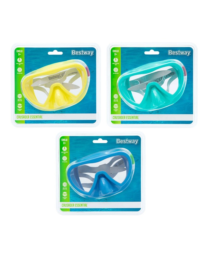 Bestway Maschera Subacquea Adulto Cinturino Anatomico Colori Assortiti +14 Anni Spiaggia e Piscina 22052