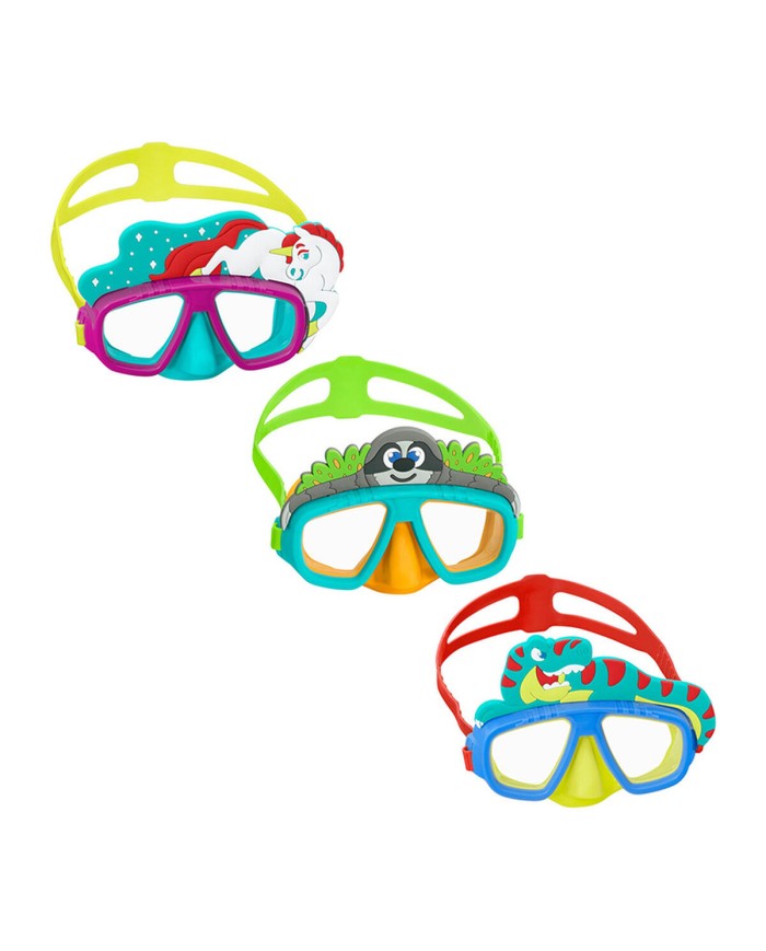 Bestway Maschera Subacquea Junior con Cinturino Anatomico Colore Assortito +7 Anni Spiaggia e Piscina 22059 Bestway Maschera Subacquea Junior con Cinturino Anatomico Colore Assortito +7 Anni Spiaggia e Piscina 22059