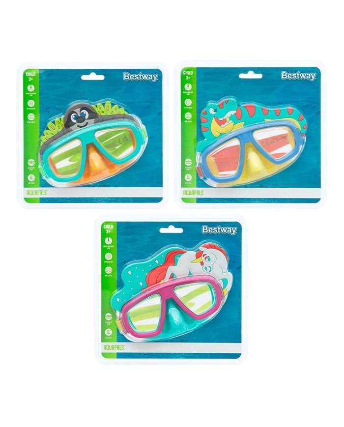 Bestway Maschera Subacquea Junior con Cinturino Anatomico Colore Assortito +7 Anni Spiaggia e Piscina 22059 Bestway Maschera Subacquea Junior con Cinturino Anatomico Colore Assortito +7 Anni Spiaggia e Piscina 22059