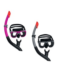 Bestway Set Maschera e Tubo Infantile Cinturino Anatomico Colore Assortito +3 Anni Mare e Piscina 24018