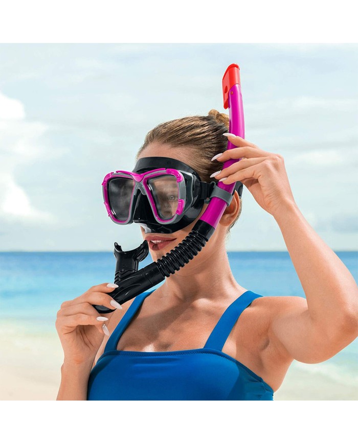 Bestway Maschera Subacquea Adulto Vetro Temperato Colore Assortito Cinturino Silicone +14 Anni Spiaggia e Piscina 22057 Bestway Maschera Subacquea Adulto Vetro Temperato Colore Assortito Cinturino Silicone +14 Anni Spiaggia e Piscina 22057