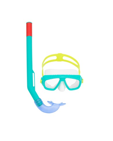 Bestway Maschera Subacquea Adulto Vetro Temperato Colori Assortiti Cinturino Silicone +14 Anni Spiaggia e Piscina 22074