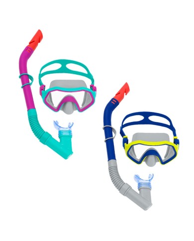 Bestway Set di Maschera e Tubo Adulto Valvola di Purga Colori Assortiti +14 Anni Spiaggia e Piscina 24021 Bestway Set di Maschera e Tubo Adulto Valvola di Purga Colori Assortiti +14 Anni Spiaggia e Piscina 24021