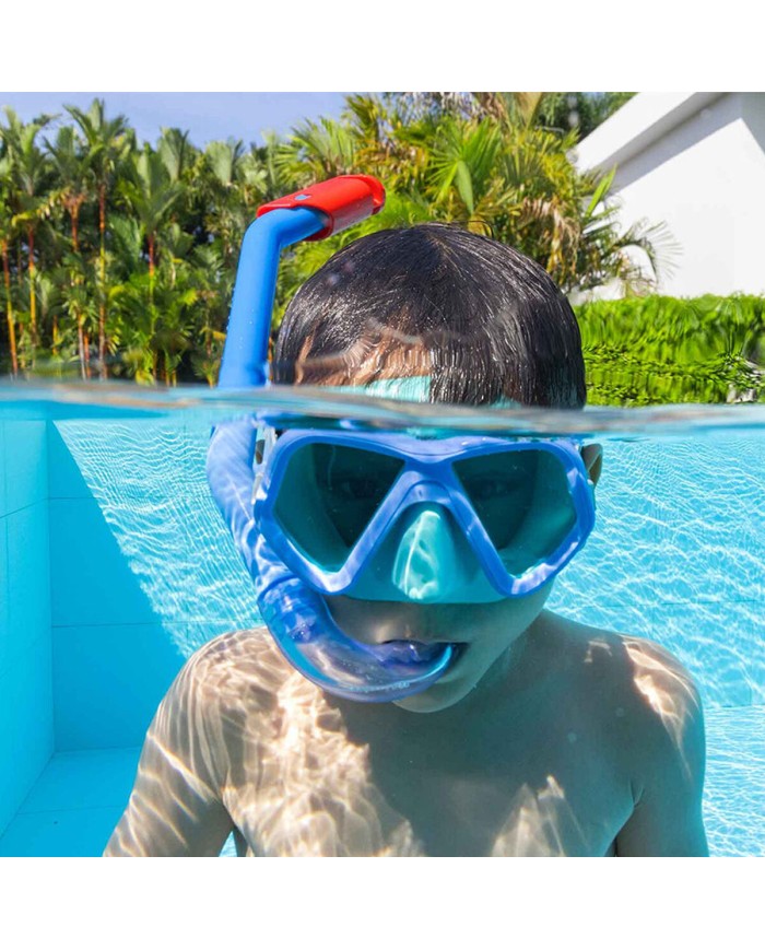 Bestway Set Maschera e Tubo Infantile Cinturino Anatomico Colore Assortito +3 Anni Mare e Piscina 24018
