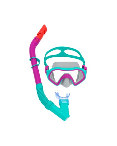 Bestway Set di Maschera e Tubo Adulto Valvola di Purga Colori Assortiti +14 Anni Spiaggia e Piscina 24021