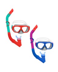 Bestway Set Maschera e Tubo per Bambini con Cinturino Anatomico Colore Assortito +3 Anni Mare e Piscina 24023