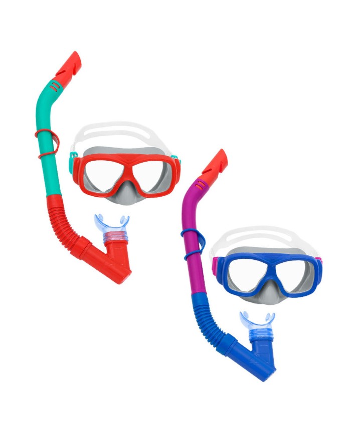 Bestway Set Maschera e Tubo Junior Valvola di Scarico Colori Assortiti +7 Anni Spiaggia e Piscina 24025 Bestway Set Maschera e Tubo Junior Valvola di Scarico Colori Assortiti +7 Anni Spiaggia e Piscina 24025